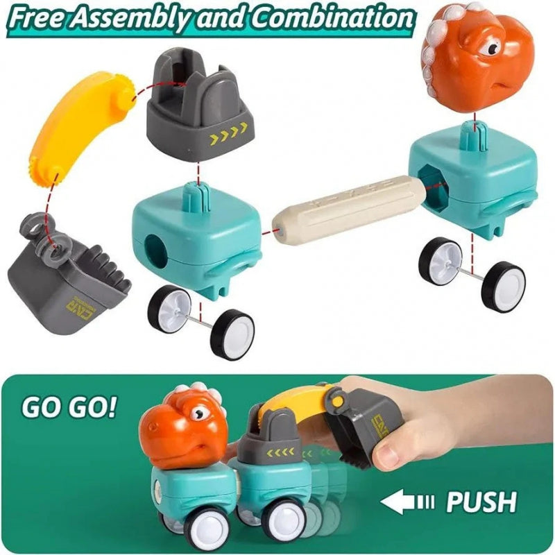 Magnetiniai statybiniai blokai „Dinozaurai“ 84 vnt., WOOPIE