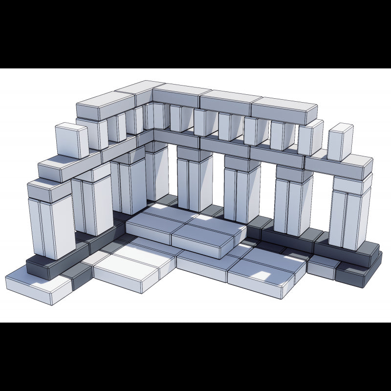 Minkštų plytų rinkinys 90 el, CLASSIC WORLD