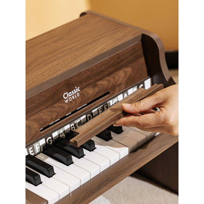 Medinis klasikinis pianinas vaikams su mokomąja knyga, CLASSIC WORLD