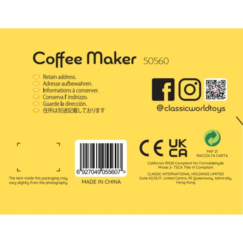 Medinis kavos virimo aparato rinkinys, CLASSIC WORLD