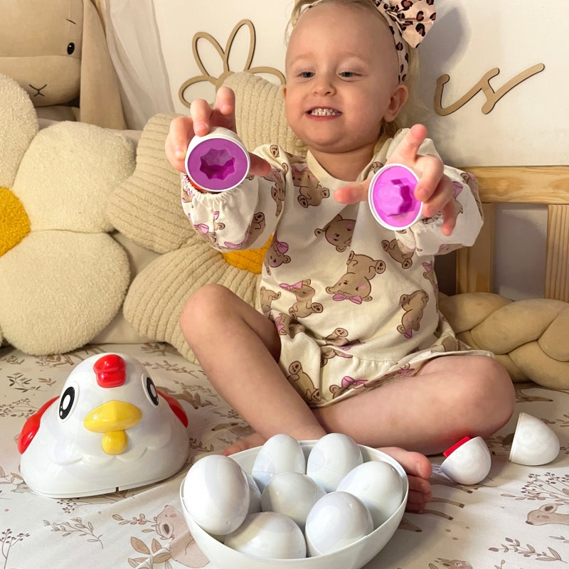 Edukacinis Montessori rūšiuoklis višta, WOOPIE