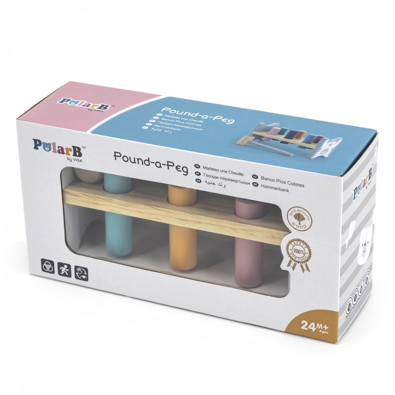 Medinis Montessori žaidimas su plaktuku vaikams, VIGA PolarB