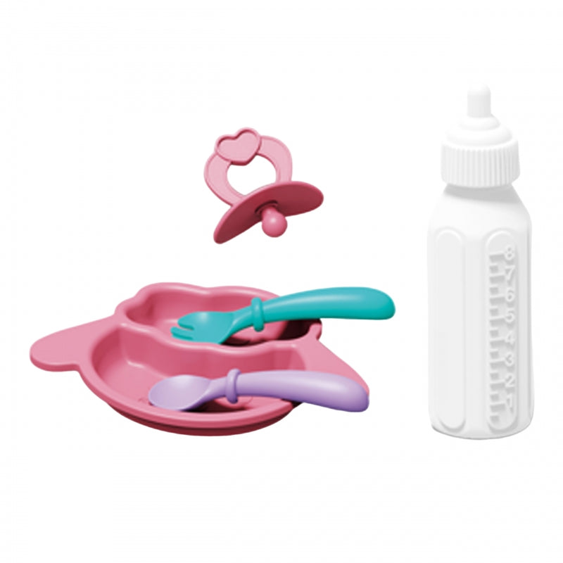 Lėlė su vežimėliu ir priedais rinkinys su garso efektais, WOOPIE