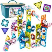 Magnetinis 3D konstruktorius vaikams „ Rutulinis takelis“ 126 vnt. WOOPIE