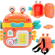 Vaikiška taupyklė su garso efektais, oranžinė, krabas, WOOPIE