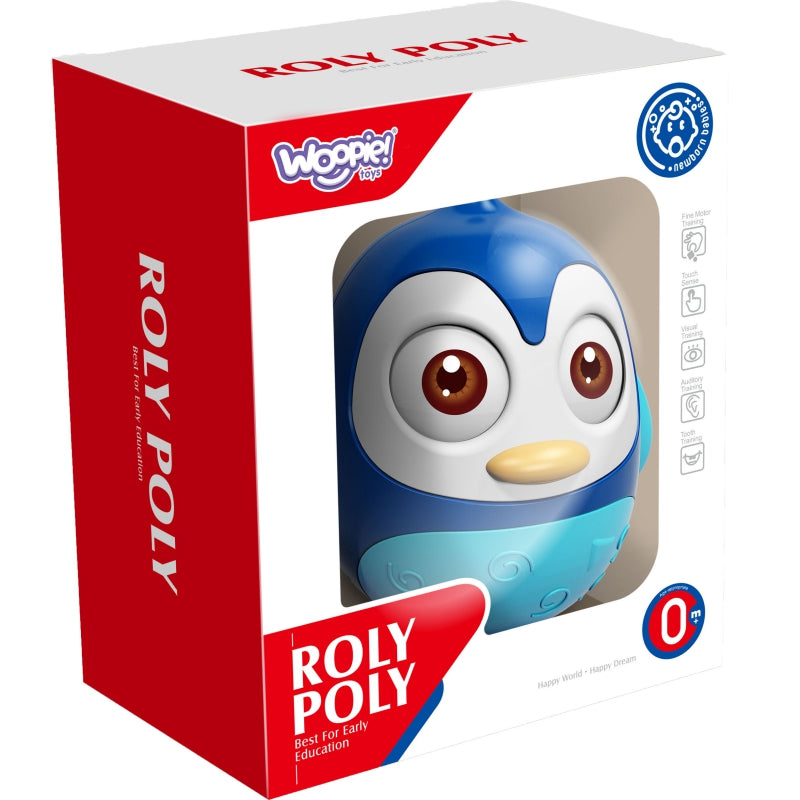 Sensorinis žaislas ir kramtukas , WOOPIE, pingvinas, mėlynas