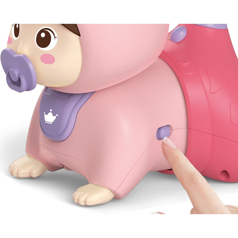 Žaislinis šliaužiantis kūdikis su garso ir šviesos efektais, WOOPIE