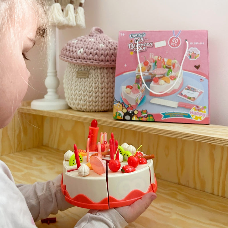 Šviečiantis pjaustomas tortas su papuošimo priedais 40 vnt. Woopie