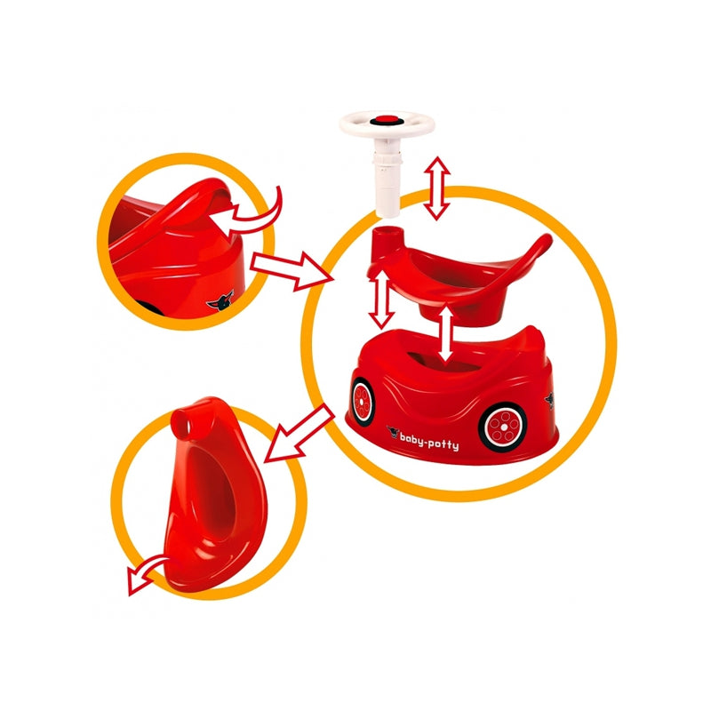 Vaikiškas naktipuodis su vairu Big, raudonas