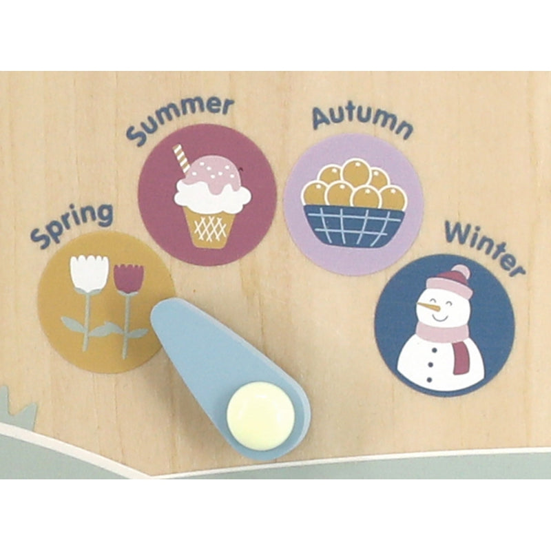 Medinis pakabinamas sieninis kalendorius su laikrodžiu Viga PolarB