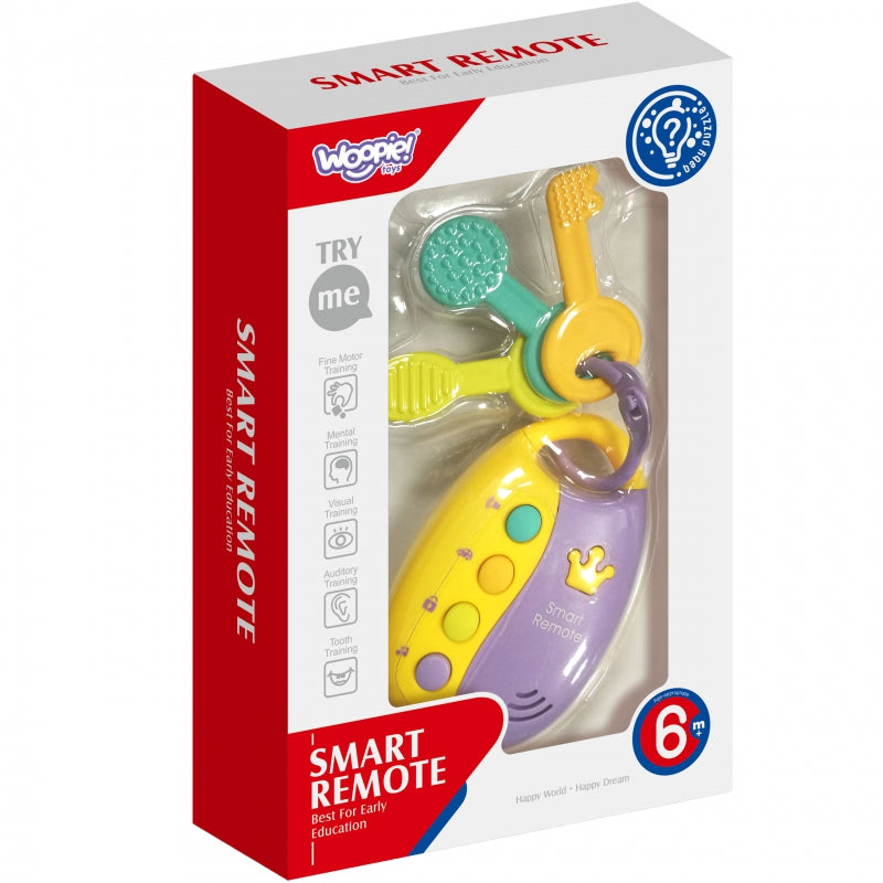 Interaktyvus kramtukas ir raktai su šviesos ir garso efektais 2in1, WOOPIE