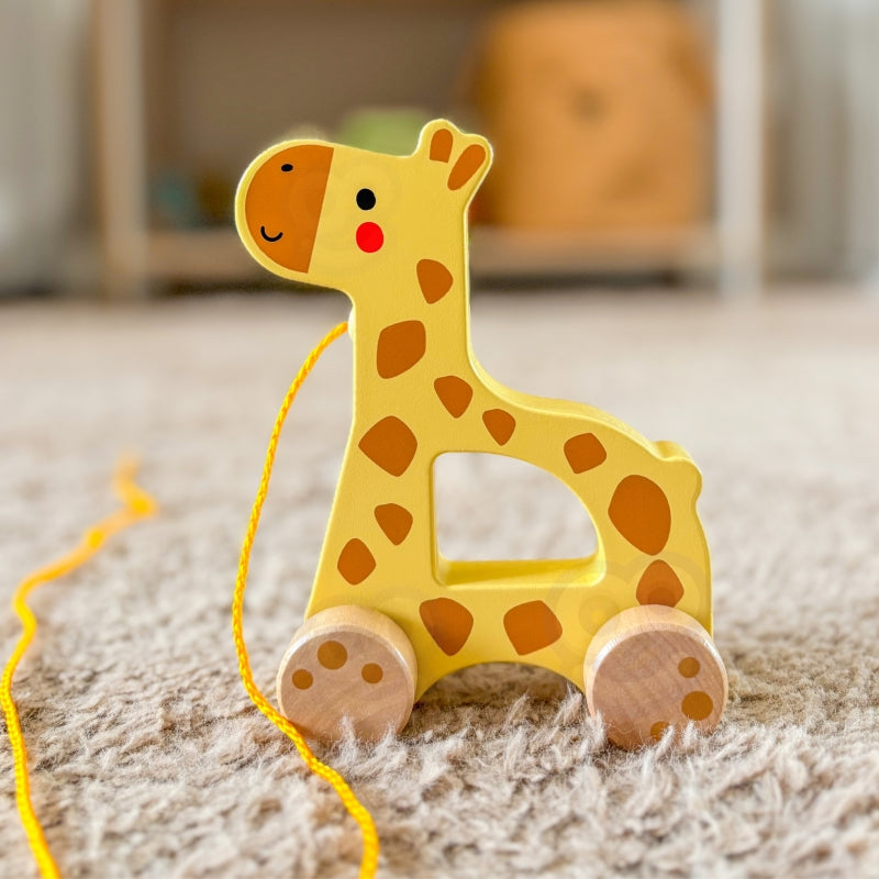 Medinis traukiamas žaislas, žirafa, TOOKY TOY