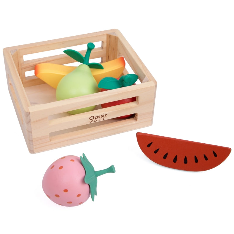 Medinis vaisių rinkinys krepšelyje 6 vnt., CLASSIC WORLD