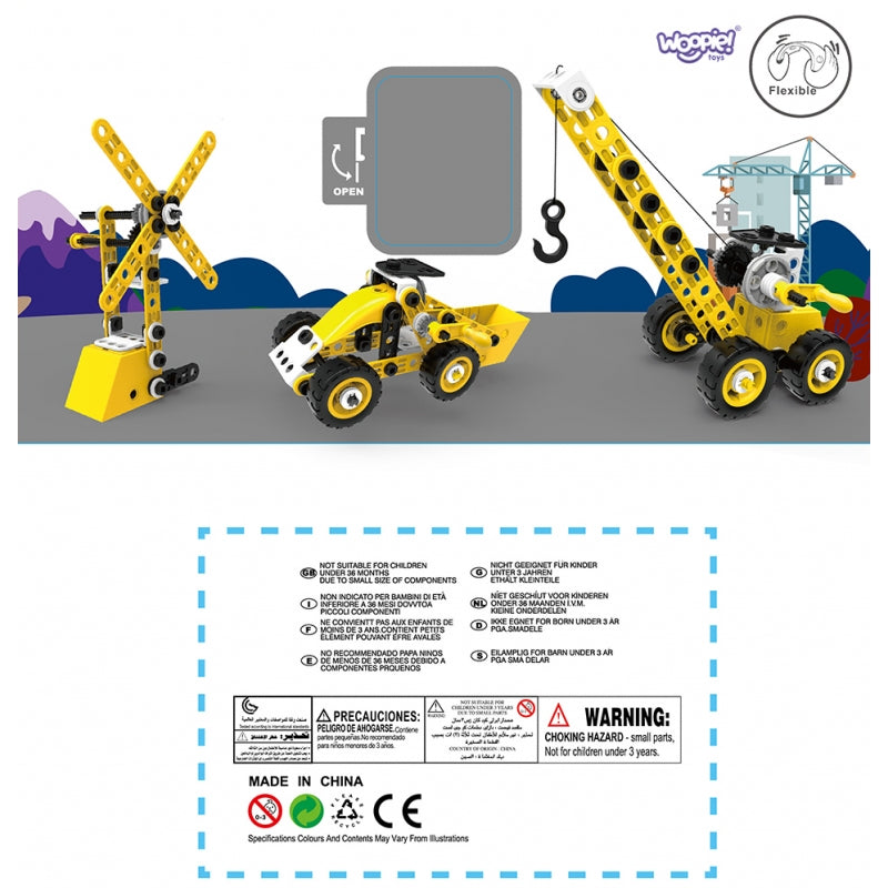 STEAM konstravimo rinkinys 8in1, transporto priemonės, WOOPIE