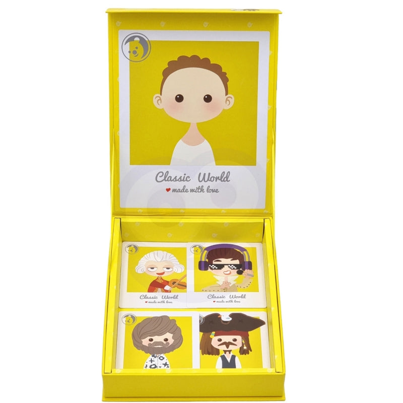 Medinė magnetinė dėlionė „Papuošk berniuką“ 32 detalės, Woopie