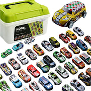 Lenktyninių automobilių rinkinys dėžutėje su kilimėliu 30 el., WOOPIE