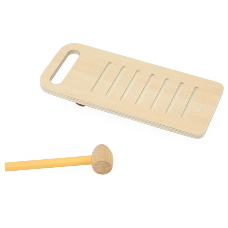 Medinis metalofonas su kamuoliukais ir plaktuku 2in1, VIGA