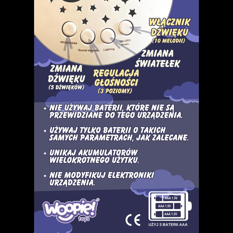 Pliušinis meškiukas Funmuch su projektoriumi ir lopšinėmis