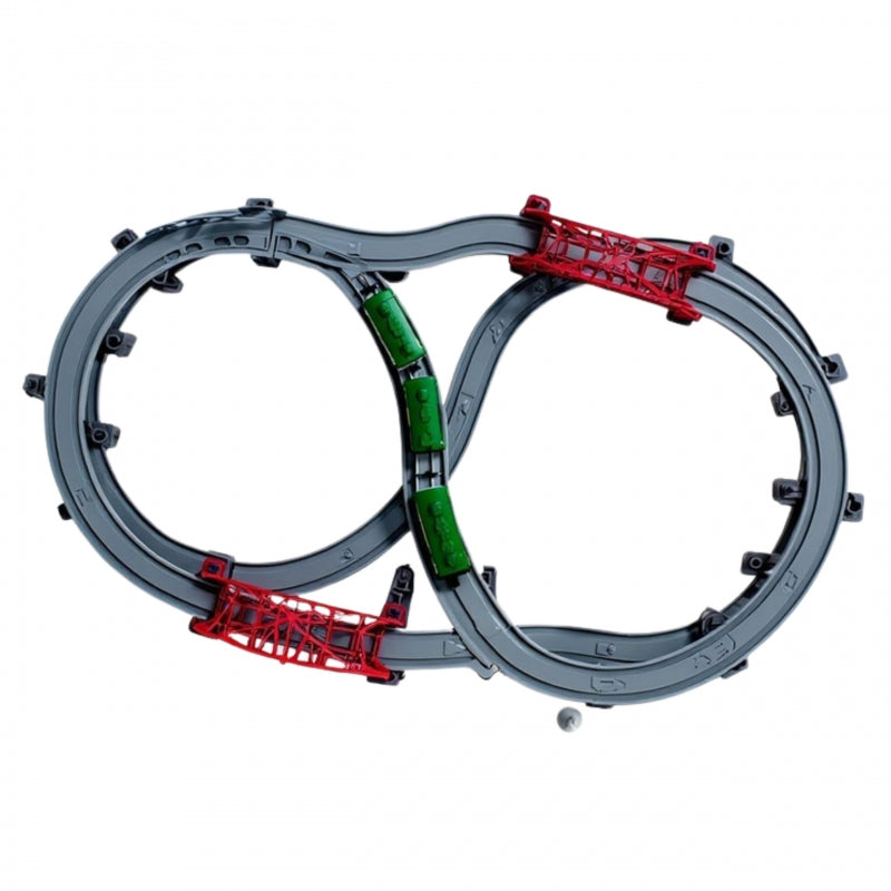 Modernus elektrinio traukinio su bėgiais rinkinys 128 vnt., WOOPIE