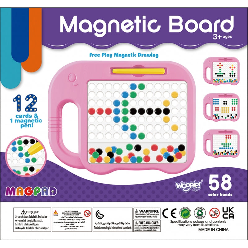 Montessori magnetinė lenta MagPad, WOOPIE, drambliukas, rožinis