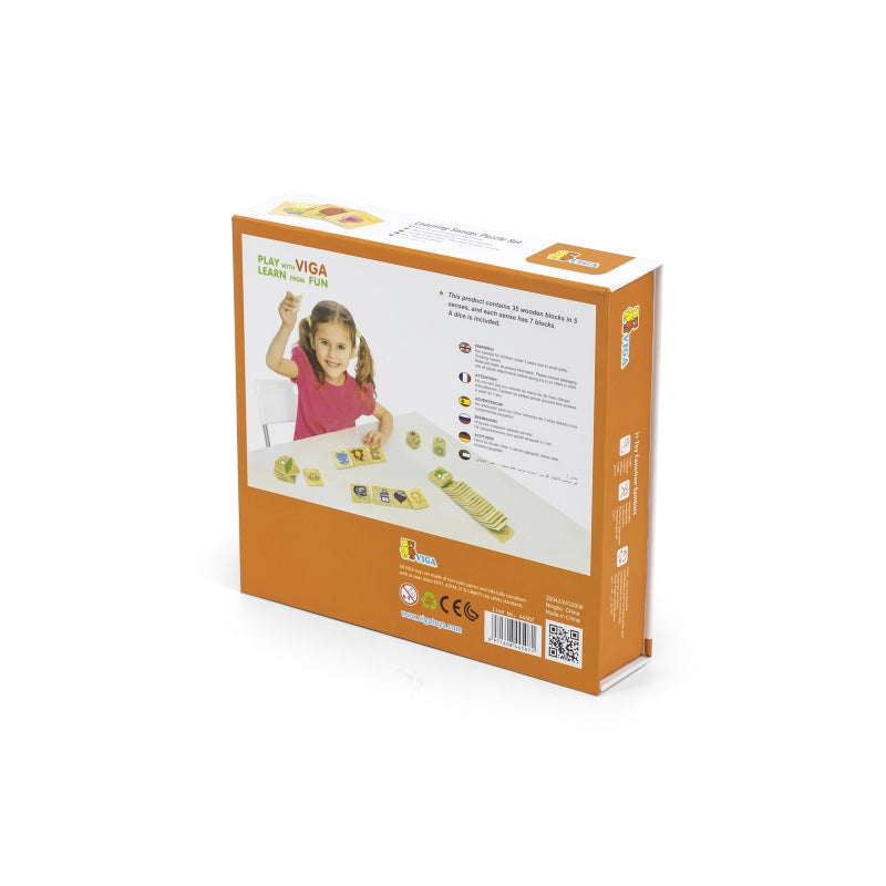 Medinė Montessori rūšiavimo dėlionė 37 el., VIGA