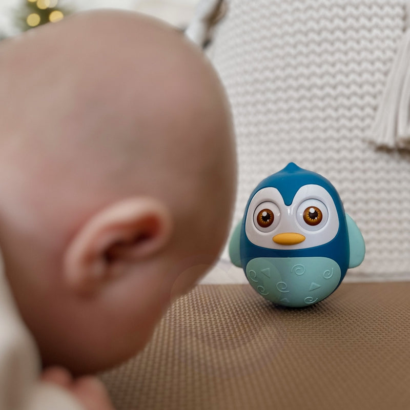 Sensorinis žaislas ir kramtukas , WOOPIE, pingvinas, mėlynas