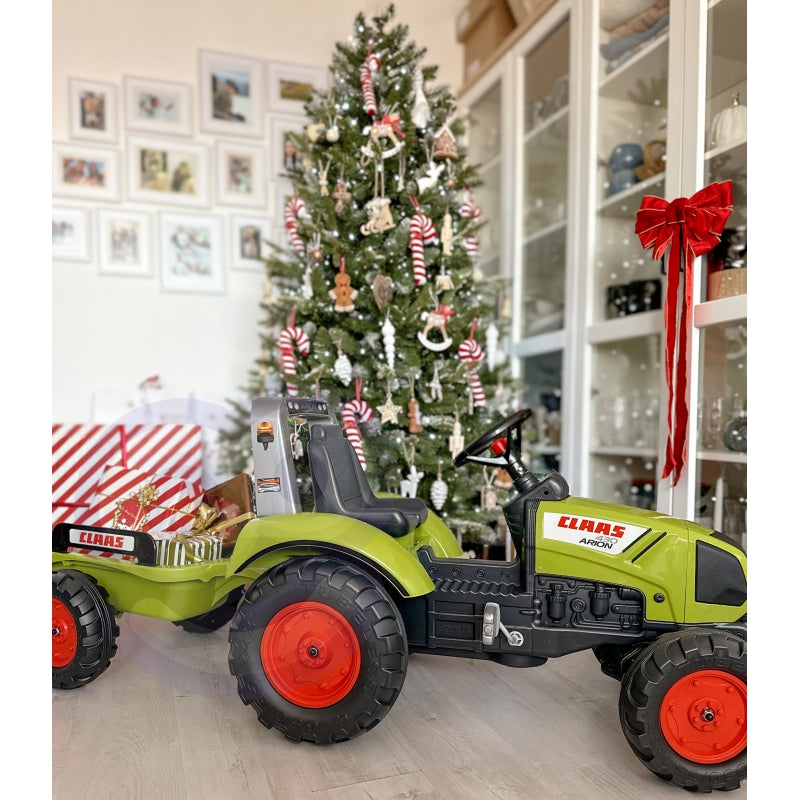 Minamas traktorius su priekaba, žalias, Flak