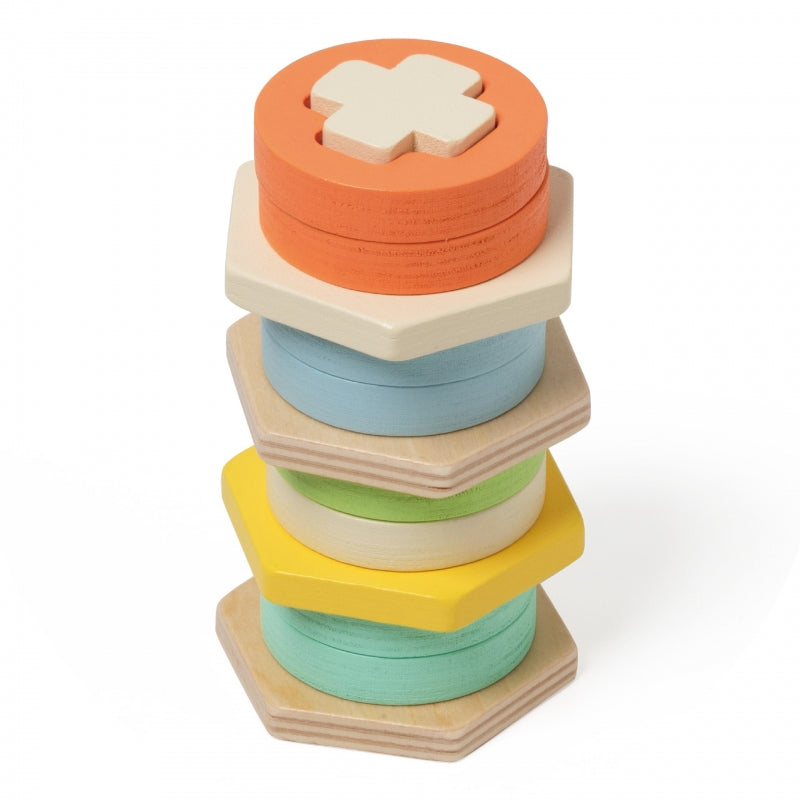 Montessori formų ir spalvų rūšiuoklis-dėlionė, CLASSIC WORLD