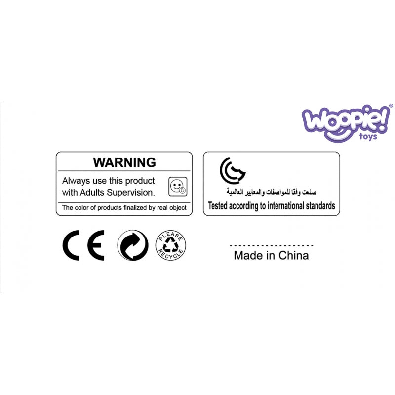 Spalvotas kamuolio formos barškutis 2in1, WOOPIE BABY