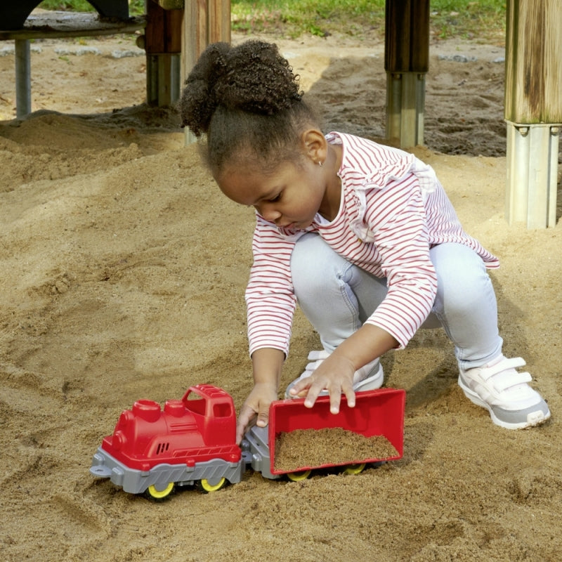 Didelis krovininis traukinys su su vagonu savivarčiu, BIG