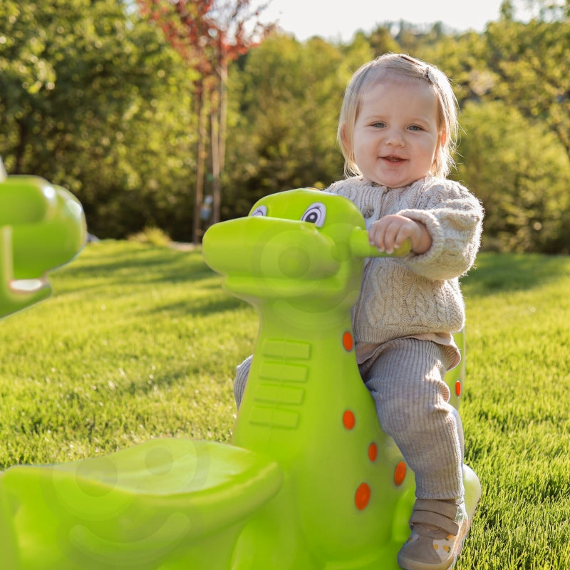 Sūpynės vaikams Dinozaurai WOOPIE, šviesiai žalios