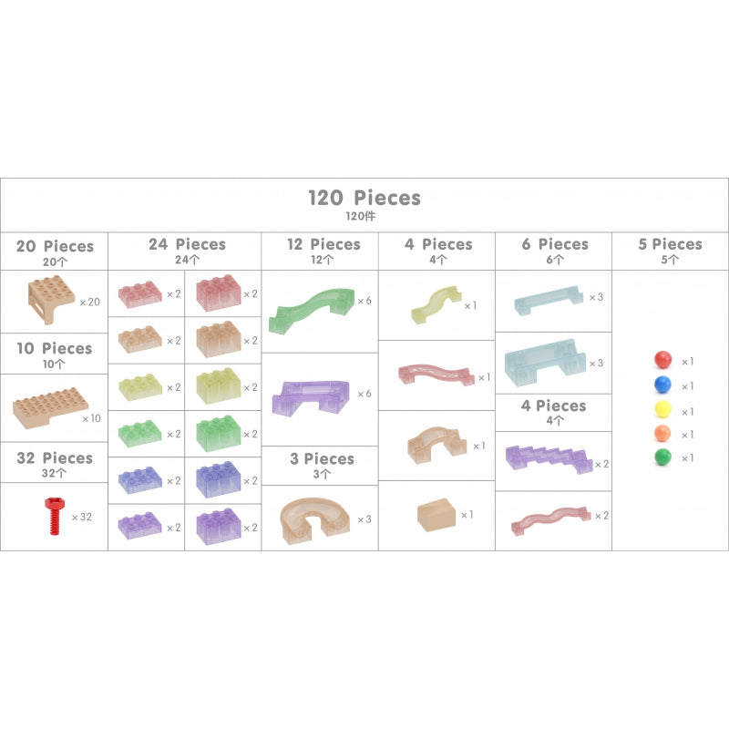 STEM lentos priedai, 120 vnt., MASTERKIDZ