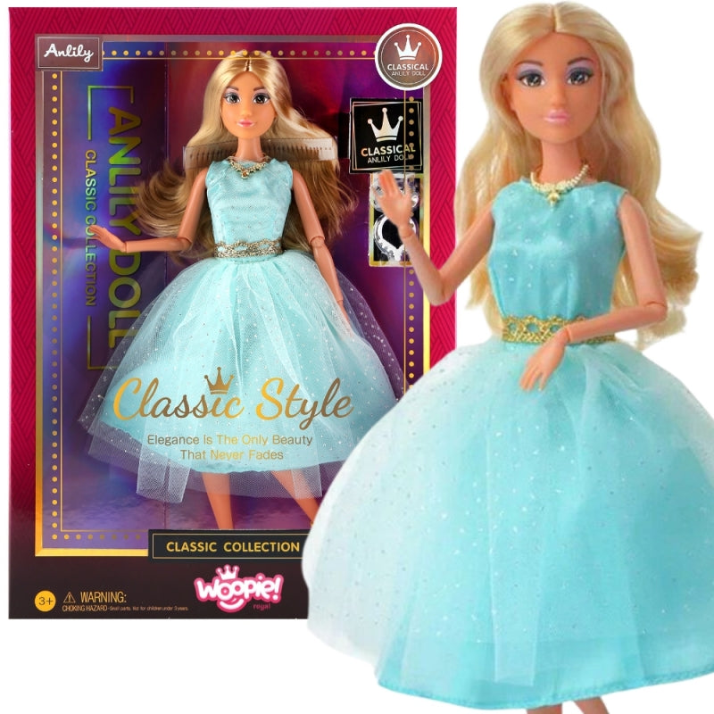 Lėlė Lily su elegantiška turkio spalvos suknele ir aksesuarais 30 cm WOOPIE ROYAL