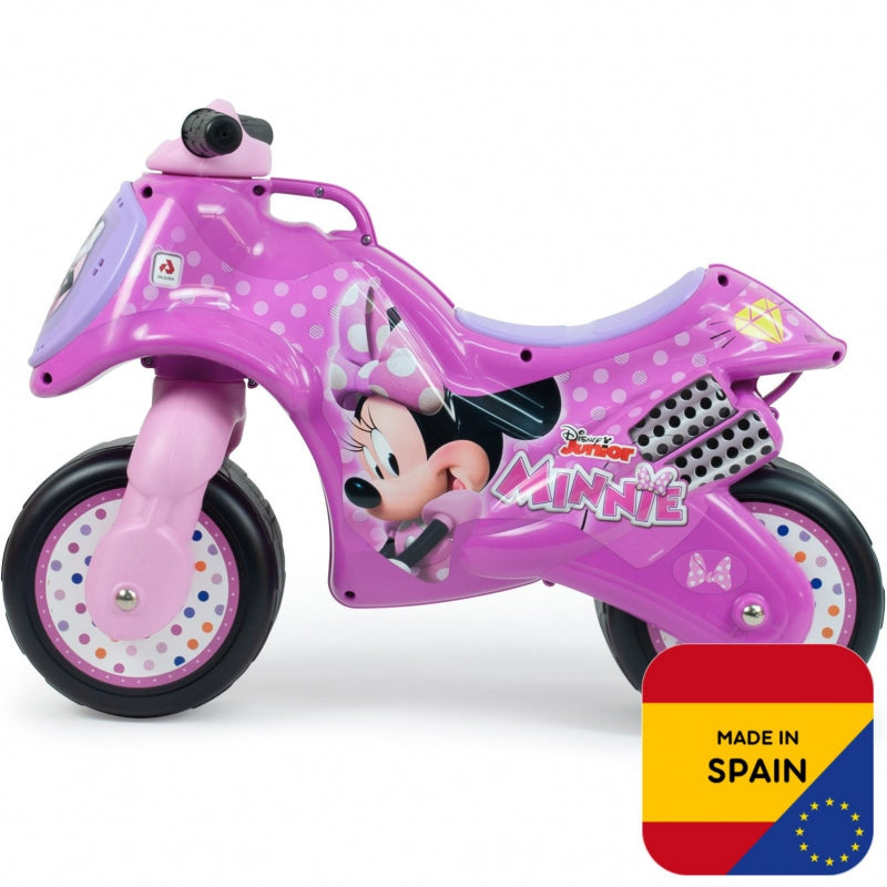 Paspiriamas balansinis motociklas vaikams “Minnie Mouse”, rožinis, INJUSA
