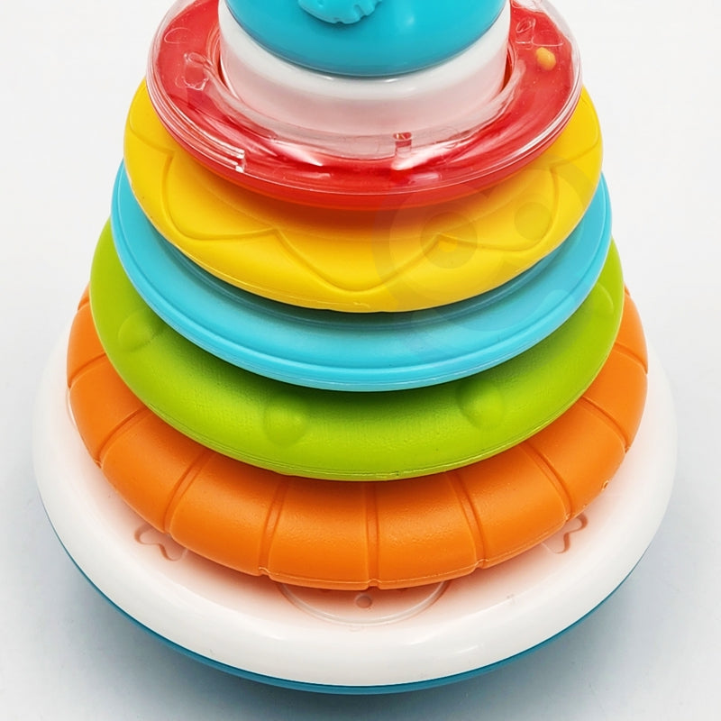 Interaktyvus piramidės formos bokštas su šviesos ir garso efektais, WOOPIE, drambliukas