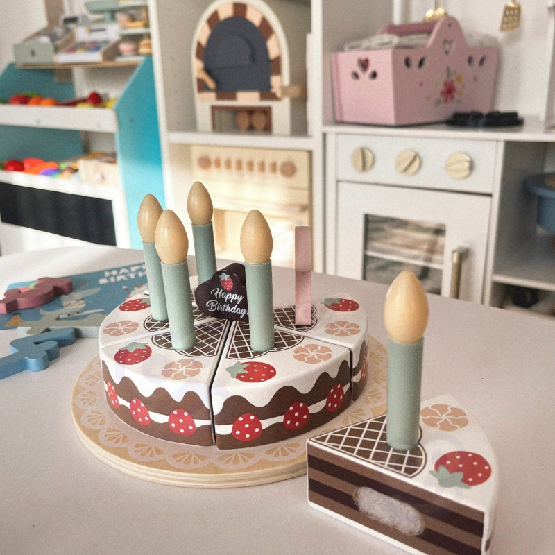 Medinis gimtadienio torto rinkinys su priedais, TOOKY TOY