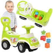 Paspiriama mašinėlė - stumdukas 4 in 1 su rūšiuokliu, žalia