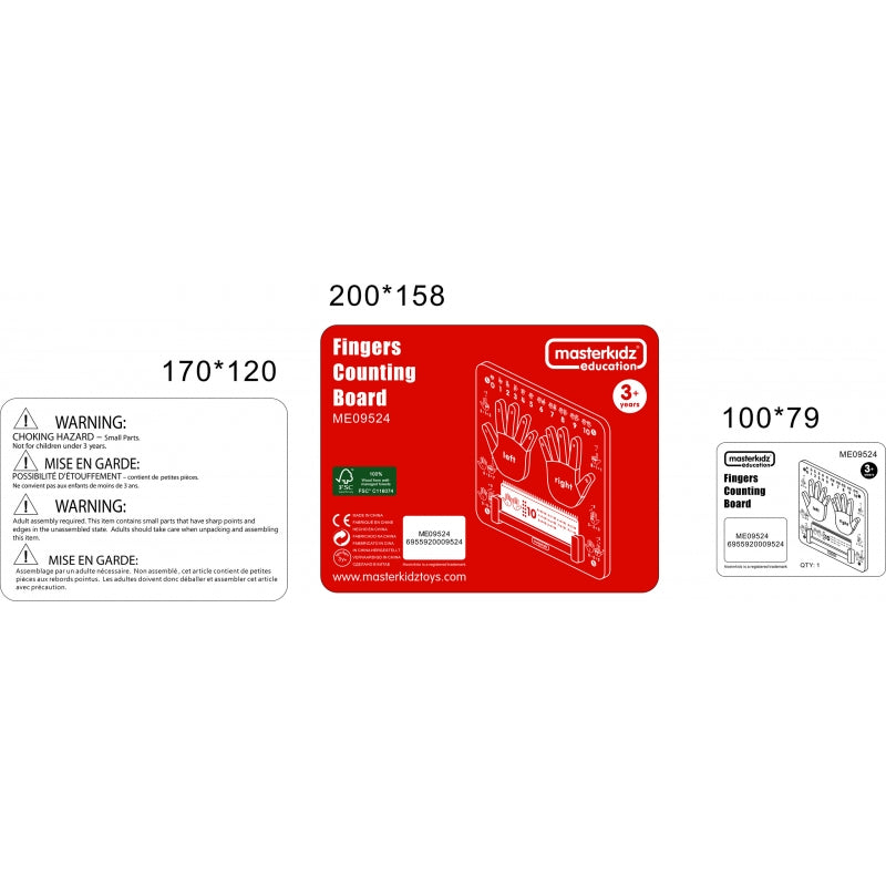 Masterkidz edukacinė lenta, mokomės skaičiuoti