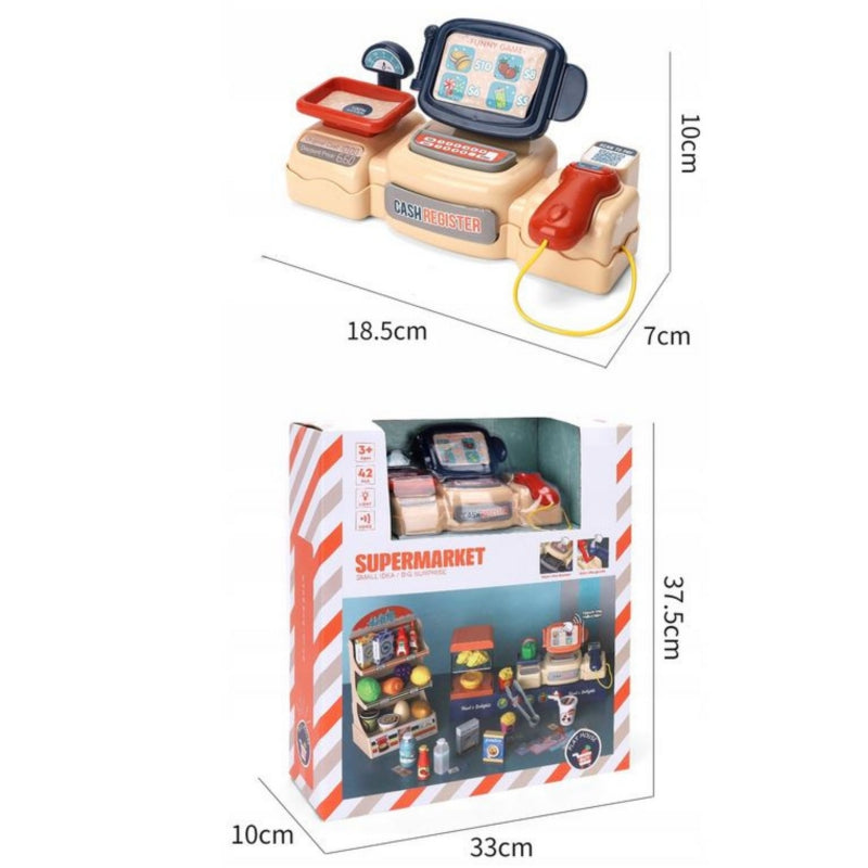 Vaikiškos parduotuvės rinkinys su garso efektais 42 el, WOOPIE