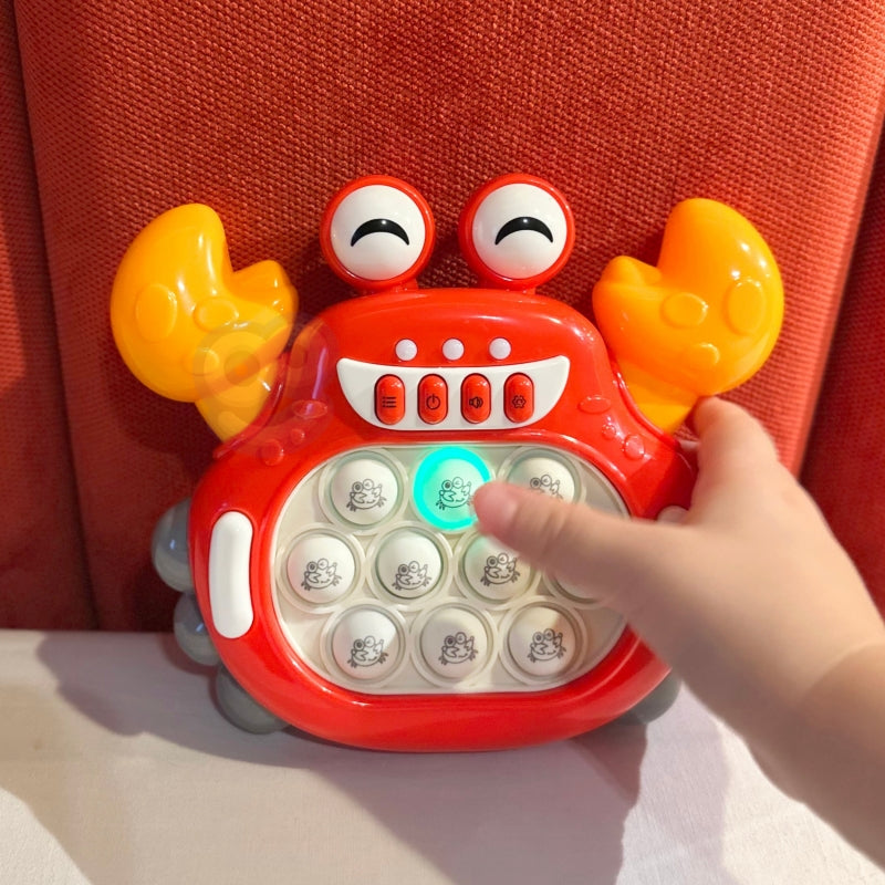 Elektroninė konsolė vaikams POP IT krabas, raudonas, WOOPIE