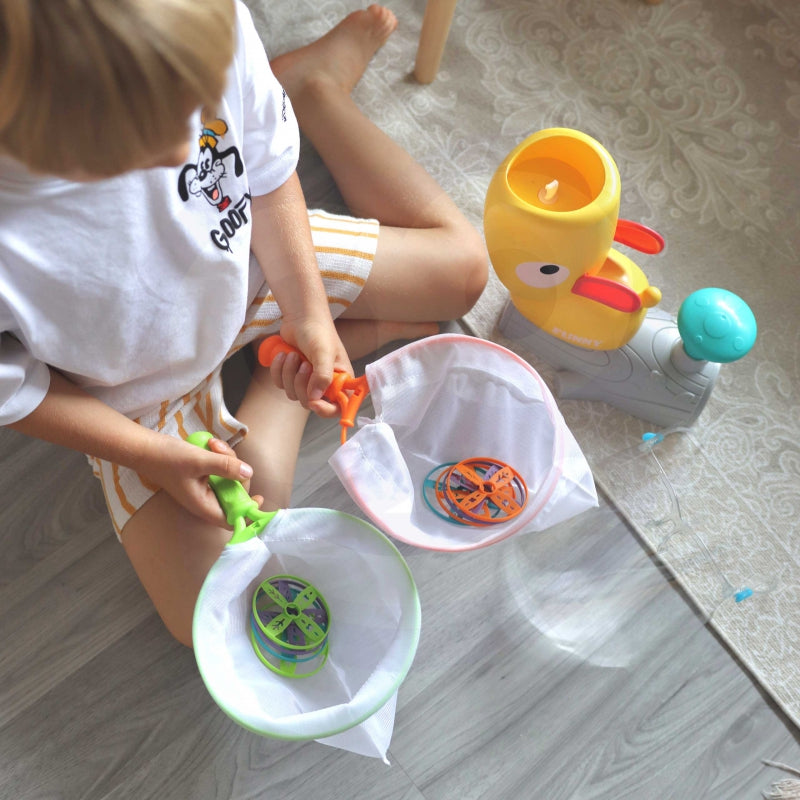 Arkadinis žaidimas sugauk diską, antis, geltona, WOOPIE