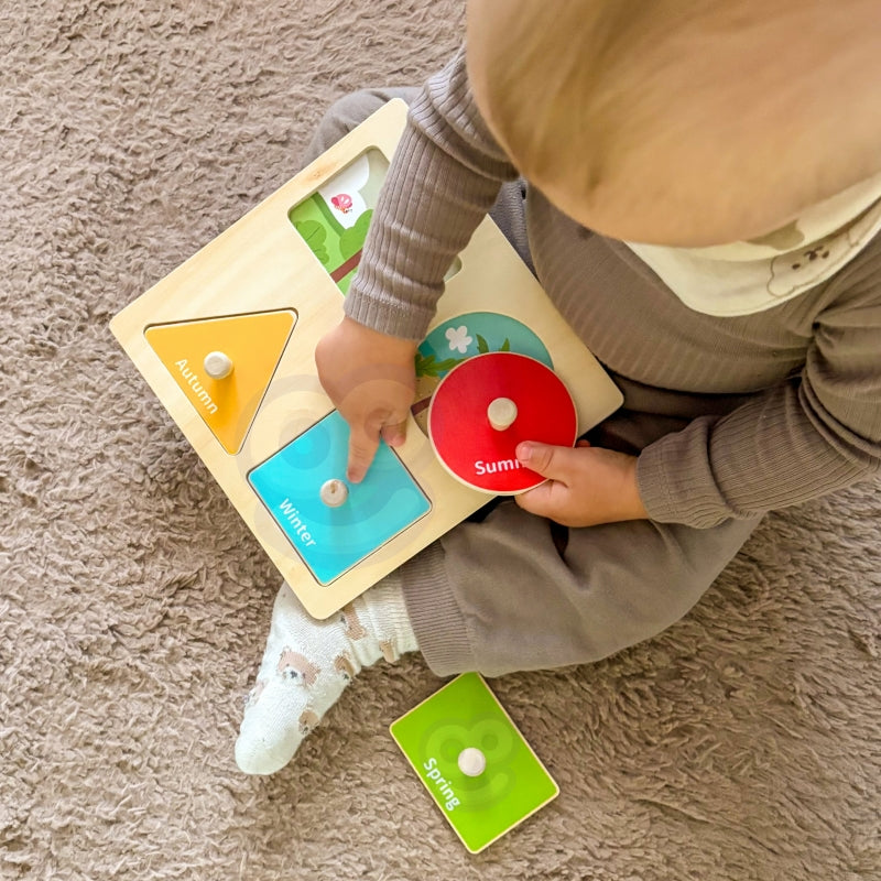 Edukacinis Montessori žaidimų dėžutės rinkinys 6in1 FSC WOOPIE GREEN