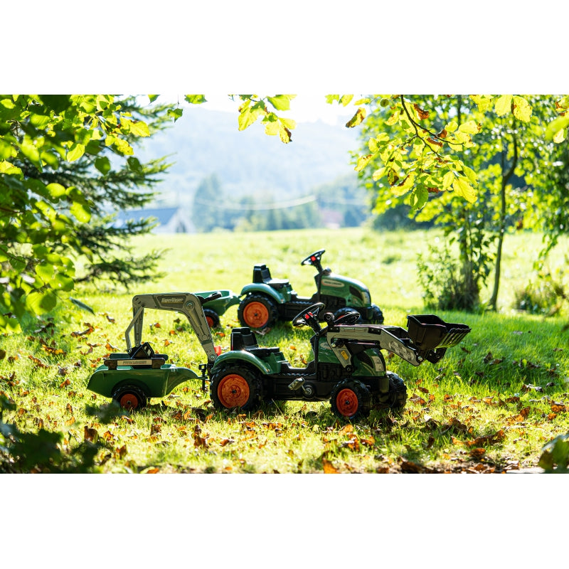 Ekskavatorius-krautuvas su pedalais ir priekaba FALK Farm Lander