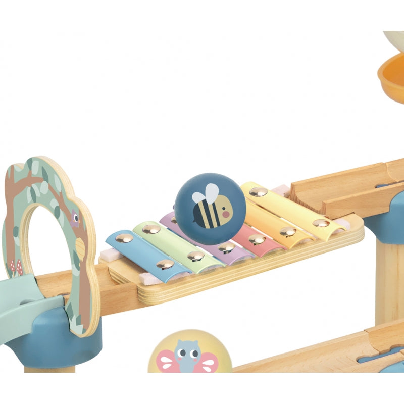 Medinis rutulių takelis su garso efektais FSC WOOPIE GREEN