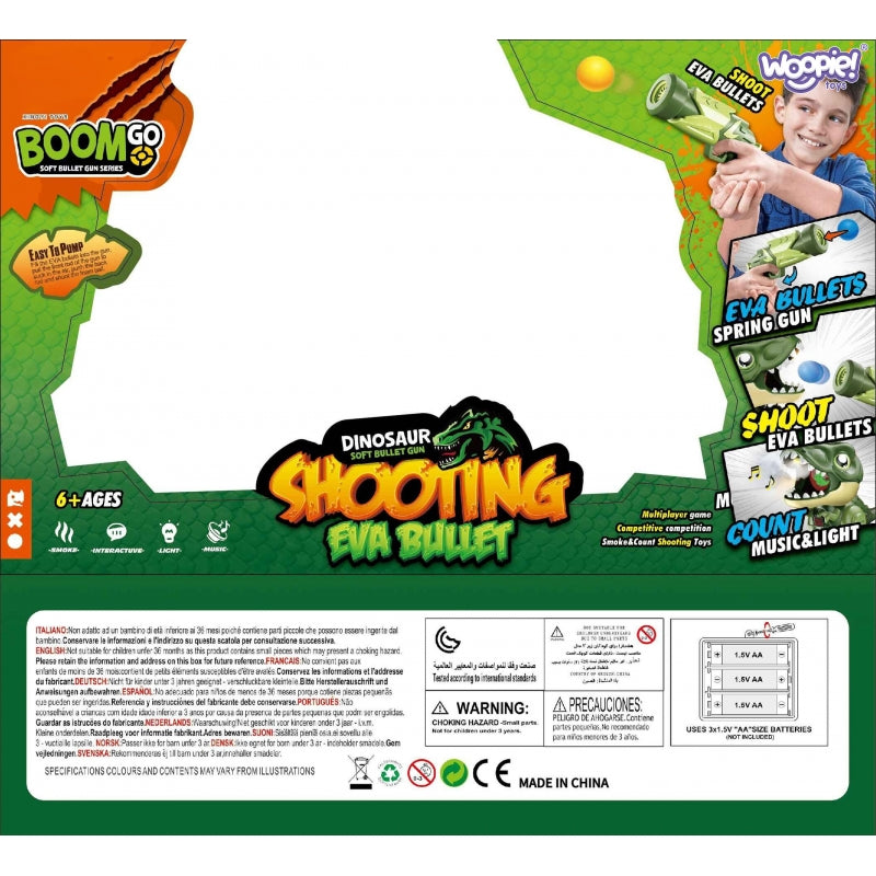 Vaikiškas kamuoliukų pistoleto ir dinozauro rinkinys, WOOPIE