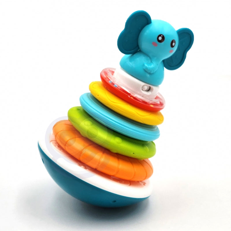 Interaktyvus piramidės formos bokštas su šviesos ir garso efektais, WOOPIE, drambliukas