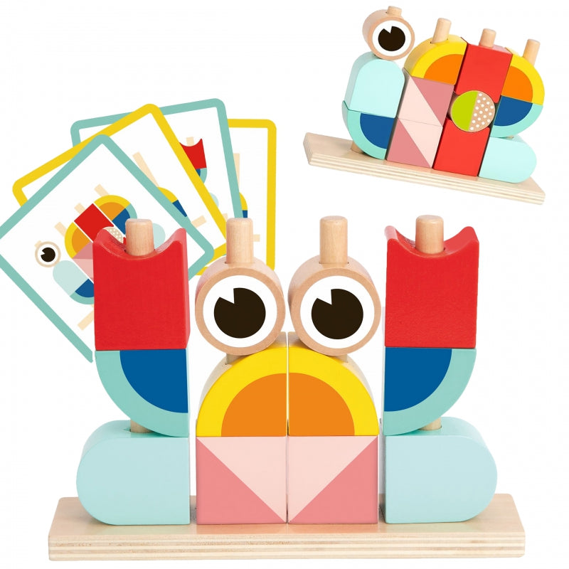 Kūrybinis medinių kaladėlių rinkinys, krabas, TOOKY TOY