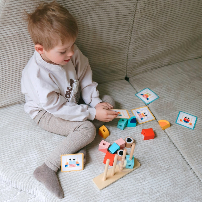 Kūrybinis medinių kaladėlių rinkinys, krabas, TOOKY TOY