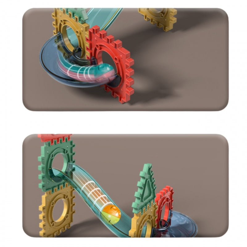 Magnetinis 3D konstruktorius vaikams „Kamuoliukų trasa“ 228 vnt., WOOPIE