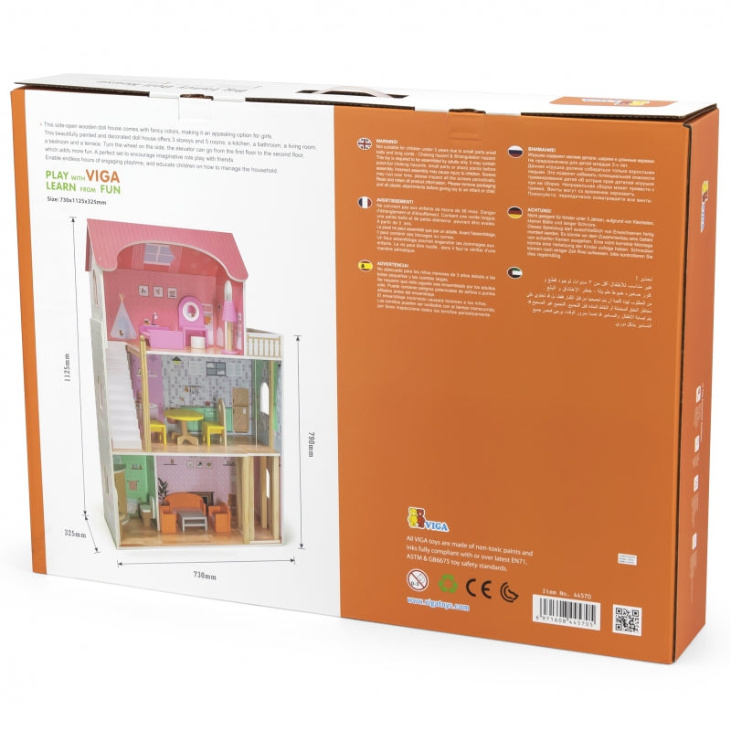 Didelis medinis lėlių namelis, VIGA